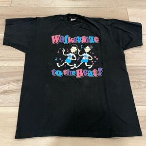 Vintage 90s Single Stitch Women’s XL “Walkersize To The Beat” Humor